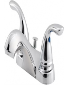 4 in. Chrome Finish Double Handle Lavatory Faucet (Each)