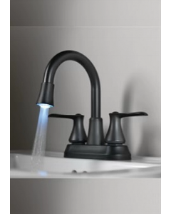 Black Finish Double Lever Lavatory Faucet (Each)