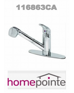 Chrome Finish Washer Less Single Lever Kitchen Faucet (Each)