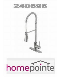 Brush Nickel Washer Less Single Lever Kitchen Faucet (Each)