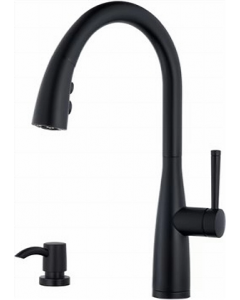 Matte Black Finish Single Lever Kitchen Faucet (Each)