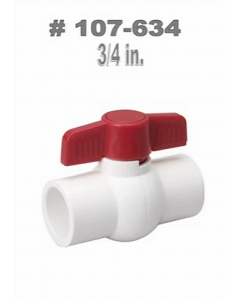 3/4 in. PVC SXS Ball Valve (Each)