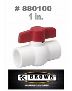 1 in. PVC Ball Valve (Each)