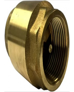 1 in. Metal Brass Finish Spring Check Valve (Each)
