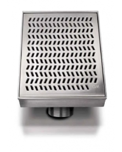 5-3/4x5-3/4" Satin Stainless Steel Nami Square Drain (Each)