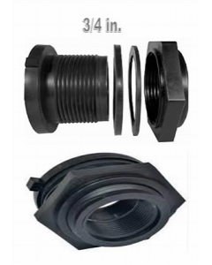 3/4 in. Black Tank Bulk Head (Each)