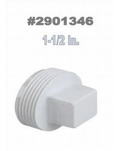 1-1/2 in. White PVC Plug (Each)
