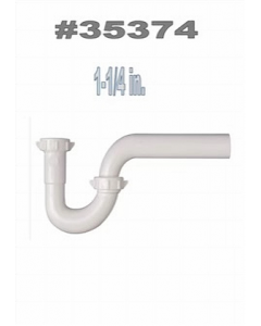 1-1/4 in. White PVC P-Trap (Each)