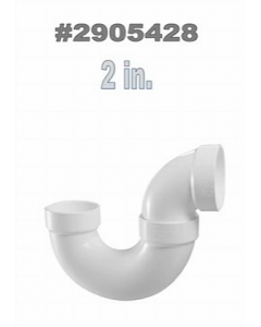 2 in. White PVC P-Trap (Each)