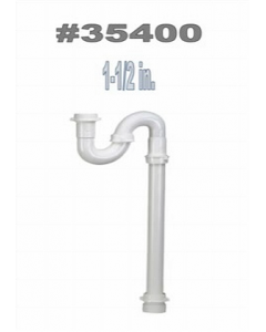 1-1/2 in. White PVC S-Trap (Each)