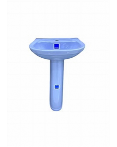 Sky Blue Acuacer Basin & Ped (Each)
