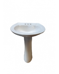 White Grande Basin & Pedestal (Each)