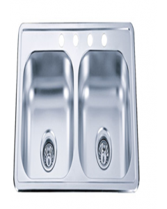 33"x19"x7" Stainless Steel Top Mount Double Bowl Kitchen Sink (Each)