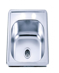 15"x15" Stainless Steel Top Mount Single Bowl Kitchen Sink (Each)