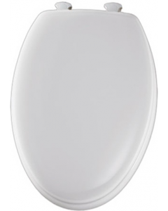 18 in. X 14 in. Wood Elongated Toilet Seat (Each)