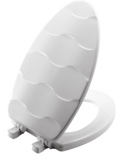 18 in. X 14 in. Wood Elongated Toilet Seat (Each)