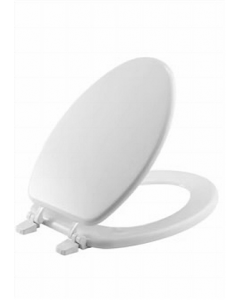18 in. X 14 in. Wood Elongated Toilet Seat (Each)