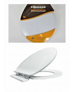 16.5 in. X 14.5 in. Plastic Slow Close Round Toilet Seat (Each)