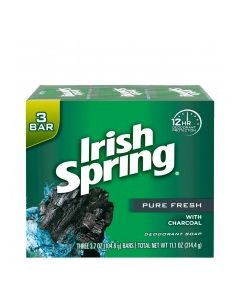 IRISH SPRING BAR CHARCOAL 3x3.7oz