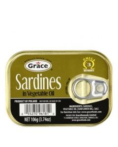 GRACE SARDINES VEGETABLE OIL 106g