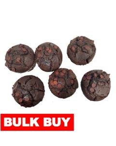 Selection Double Chocolate Muffins Freshly Baked 6 Units