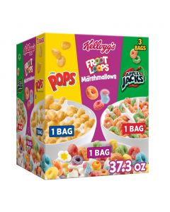 Kellogg’s Assorted Cereals Corn Pops, Froot Loops & Apple Jacks 3 Bags / 1.05 kg / 37.3 oz