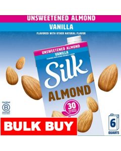 Silk Unsweetened Almond Vanilla Beverage 6 Units / 946 mL / 32 oz