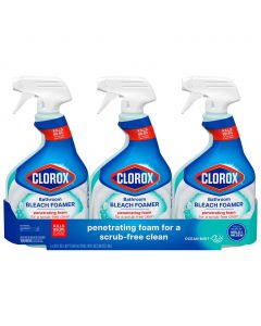Clorox Bathroom Bleach Disinfectant Foam 3 Units 887 mL / 30 oz