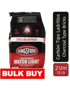 Kingsford Match Light Charcoal Briquettes 2 Units / 5.44 kg / 12 lb