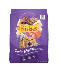 Friskies Surfin’ & Turfin Dry Cat Food with Assorted Flavors 7.26 kg / 16 lb