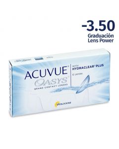 Acuvue Oasys -3.50 Contact Lenses 6 Units
