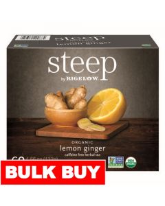 Steep Organic Lemon Ginger Tea 60 bags / 2.2 g / 0.07 oz