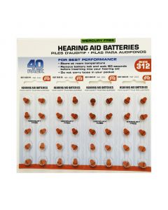 Selection Hearing Aid Batteries Size 312 / 40 Units