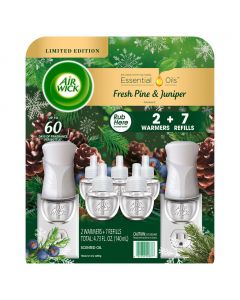 Air Wick Plug in Scented Oils 2 Warmers and 7 Refills