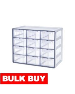 Sysmas Multifunctional Organizer with 12 Transparent Drawers