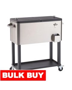 Trinity Stainless Steel Ice Chest with Wheels 75.7 L / 20 gal Capacity