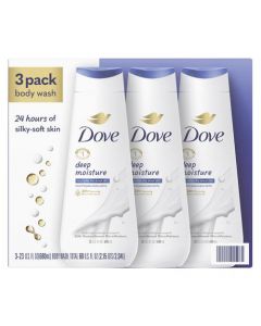Dove Deep Moisture Body Wash 3 Units / 680 mL / 23 oz.