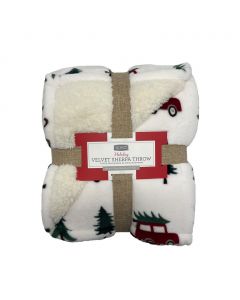 Selection Christmas Figurine Throw 152 cm x 177 cm / 60” x 70”