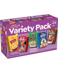 Froot Loops, Corn Pops, Apple Jacks, Cocoa Krispies and Frosted Flakes Assorted Cereal Pack 25 Units
