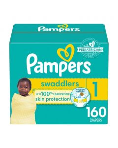 Pampers Hypoallergenic Baby Diapers Swaddlers Size 1 / 160 Units