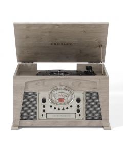 Crosley Medley Turntable with AM/FM Radio and CD and Cassette Player CR7015A-GY