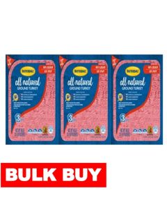 Butterball Frozen All Natural Ground Turkey 3 Units / 454 g / 1 lb