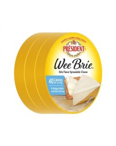 President Brie Cheese Spreadable 3 Units / 139 g / 4.9 oz