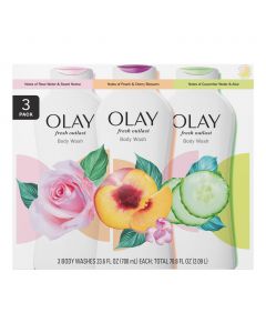 Olay Fresh Outlast Shower Gel with Vitamin B3 Complex / 3 Units / 700 mL / 23.6 oz