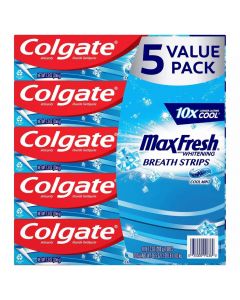 Colgate Max Fresh Toothpaste with Mini Fresh Mint Breath Strips 5 Units / 178 g