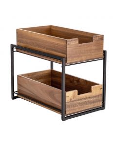 Seville Classics Home 2-Level Wooden Organizer
