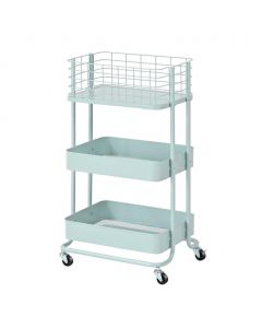 Kingrack Utility Cart Organizer with Wheels 3 Levels / 43.3 cm x 33.9 cm x 78.7 cm / 17.04" x 13.35" x 30.98"