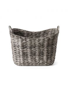 BAUM Synthetic Water Hyacinth Basket with Metal Handles