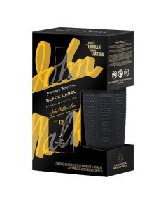 Johnnie Walker Black Label 12 Years Blended Scotch Whisky 1 L + 1 Glass