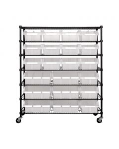 Seville Classics 7 Level Shelving System with Containers